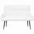 Sofa za dvije osobe Bijela 115 x 61 x 87 cm Tkanina