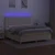 Vidaxl Box spring postelja z vzmetnico LED krem 160x200 cm blago