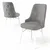 Hanah Home Set stolica Pare, 46x94x46 cm, 6 komada, Sivo-bela