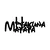 Wallity Zidna dekoracija Hakuna Matata 5, 66x1.5x27 cm, 1.2 mm, Crna