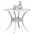 Vidaxl Vrtna miza bela O90x75 cm liti aluminij