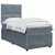 vidaXL Postelja boxspring z vzmetnico Temno siva 80 x 200 cm Žamet