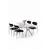 Hanah Home Trpezarijski set, 5 komada, Teget