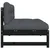 Srednja sofa crni 120x80 cm od masivne borovine