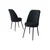 Hanah Home set trpezarijskih stolica Jaxe 6 kom, antracit tkanina Babyface, braon metalne noge