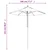 Vrtni suncobran s drvenim stupom azurnoplavi 196 x 231 cm