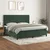 Vidaxl Box spring postelja z vzmetnico temno zelena 200x200 cm žamet