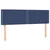 Vidaxl Box spring postelja z vzmetnico LED modra 140x200 cm blago