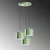 Opviq Luster Duz-195, 75-110cm, 45 cm, 3xE27, IP20, Zeleni
