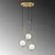 Opviq Luster Mudoni-Mr-935-1, 44x44x115cm, IP20, Belo-zlatne boje