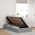 Krevet s od storage Svijetlo siva 90 x 190 cm tkanina