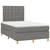 shumee Box spring postelja z vzmetnico temno siva 120x200 cm blago