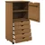 Vidaxl Gležnji kabinet s kolesom Medeno rjava 53 x 39 x 103 cm