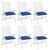 Jastuci za stolice 6 kom plavi 40 x 40 x 7 cm od tkanine Oxford