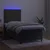 vidaXL Box spring postelja z vzmetnico LED temno siva 90x190 cm žamet