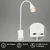 Briloner 2175-016 - Fleksibilna zidna lampa sa USB portom 1xGU10/10W/230V bela