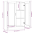 Den Vitrina siva sonoma 82,5x30,5x115 cm konstruiran les