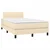 vidaXL vidaXL Box spring postelja z vzmetnico LED krem 120x190 cm blago, (21128881)