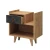 Hanah Home Noćni ormarić Polla 50x52x40cm Hrast-Tamnosivi