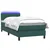 Box Spring krevet s madracem i LED tamnozeleni 80x220 cm baršun