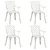 5-dijelni bistro set od lijevanog aluminija bijeli