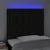 LED uzglavlje crno 90x5x118/128 cm od tkanine