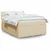 vidaXL vidaXL Box spring postelja z vzmetnico krem 140x190 cm blago, (21306565)