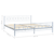 vidaXL Metalni okvir za krevet s podnicama 160 x 200 cm bijeli
