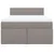 Vidaxl Box spring postelja z vzmetnico taupe 140x200 cm blago