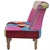 Francuska fotelja od tkanine s patchwork dizajnom
