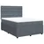 Vidaxl Box spring posteljni z vzmetnico temno siv 140x190 cm žamet