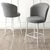 Hanah Home Set 2 barske stolice Sivo-Beli