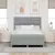LED Box Spring Krevet Svijetlo siva 160 x 200 cm tkanina