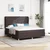 vidaXL vidaXL Box Spring Postelja z Mattresom Temno Rjava 180x200 cm Tkanina, (22052937)