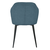 Modern Living STOL, les, kovina, tekstil modra