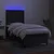 Vidaxl Box spring postelja z vzmetnico LED črna 90x200 cm blago