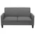 2-dijelni set sofa od tkanina tamnosivi