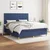 Vidaxl Box spring postelja z vzmetnico modra 180x200 cm blago
