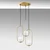 Opviq Luster Mudoni-Mr-935-1, 44x44x115cm, IP20, Belo-zlatne boje