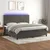 Vidaxl Box spring postelja z vzmetnico LED temno siva 200x200 cm žamet