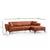 ATELIER DEL SOFA Ugaona garnitura Hamlet Right Tile Red