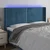 Vidaxl LED posteljno vzglavje temno modro 203x16x118/128 cm žamet