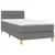 Vidaxl Box spring postelja z vzmetnico temno siva 80x200 cm blago