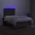 vidaXL Box spring postelja z vzmetnico LED tem. rjava 120x200 cm blago