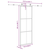 Klizna vrata s priborom 76 x 205 cm od ESG stakla i aluminija