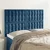 Vidaxl Vzglavje postelje temno modro 144x5x118/128 cm žametno
