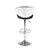 Barska stolica 115x60 cm bela/crna/hrom