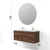 Skye Decor Set kupatilskog ormarića sa umivaonikom i ogledalom, 2 dela, Braon