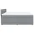 Vidaxl Box spring postelja z vzmetnico svetlo siva 180x200 cm blago