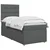 vidaXL Postelja boxspring z vzmetnico Temno siva 80 x 200 cm Blago